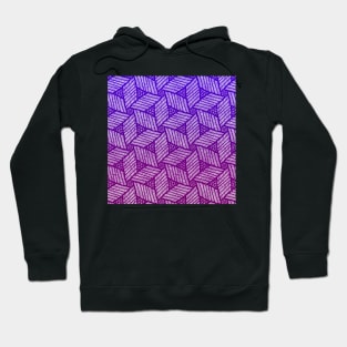 Japanese style wood carving pattern in purple Hoodie